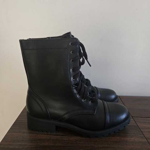 Arizona Jean Company Joyce Combat Boots Womens Size 9M Black Lace Up Memory Foam - Picture 4 of 14